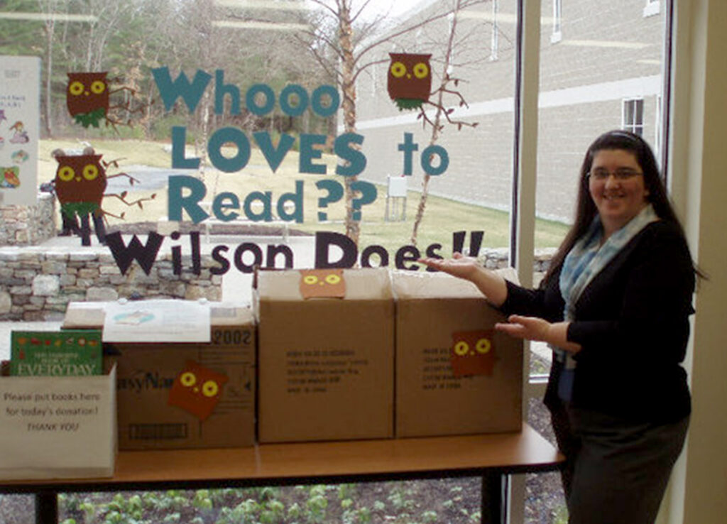 Boxes full of donated books