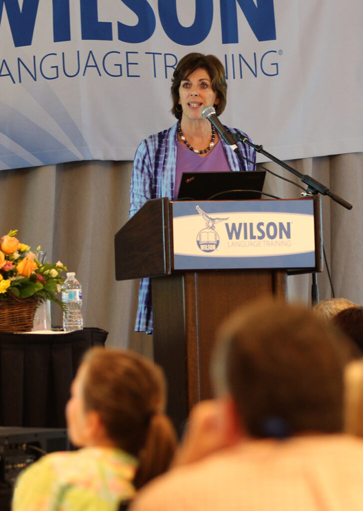 Barbara Wilson presenting at a Wilson Conference