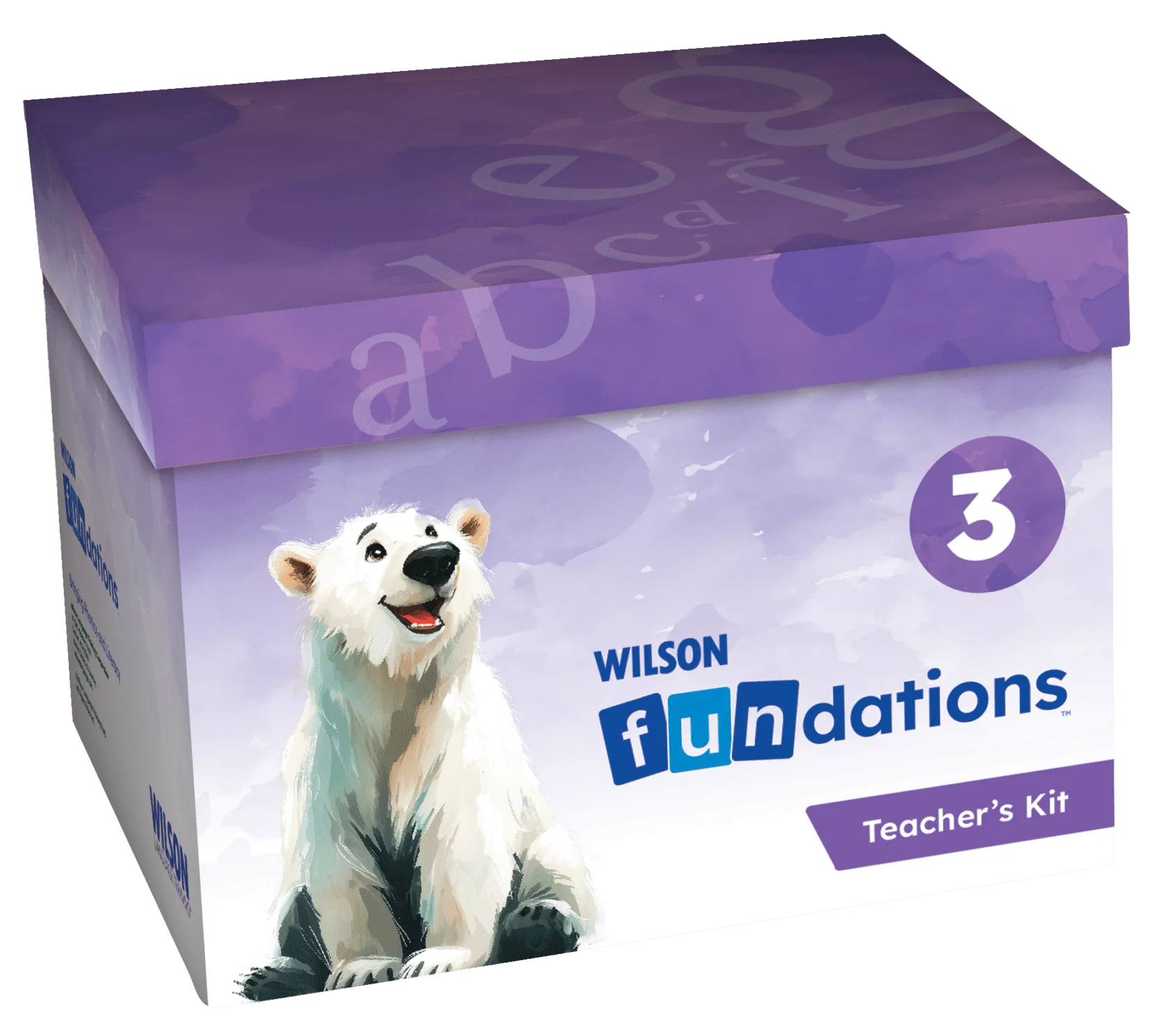 Wilson Fundations Level 3 Teacher's Kit with polar bear illustration and "3" icon.