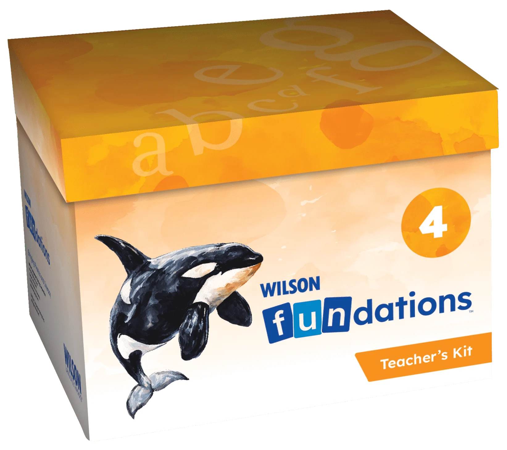 Wilson Fundations Level 4 Teacher's Kit box with orca illustration.