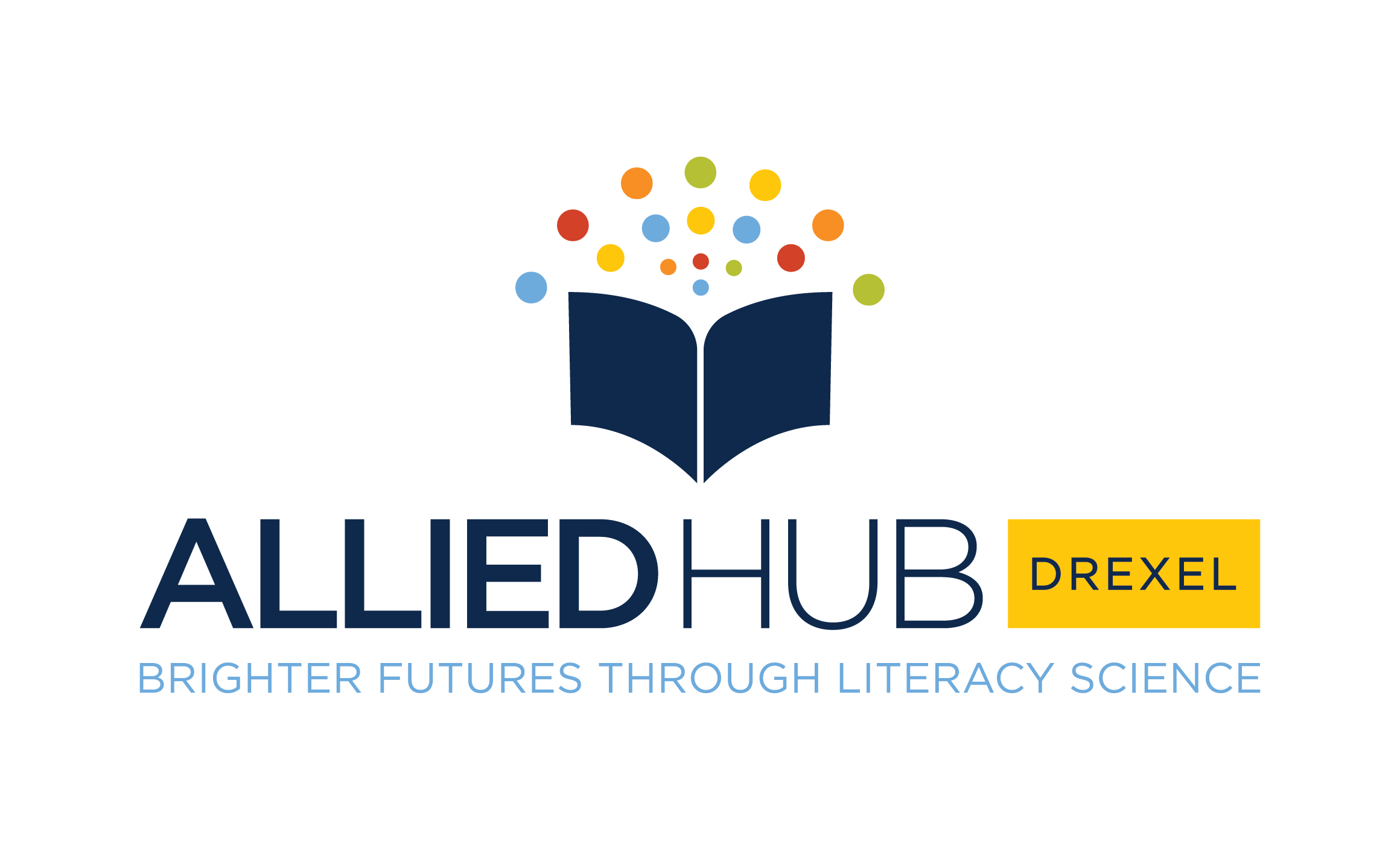 Allied Hub Drexel logo with text "Brighter Futures Through Literacy Science